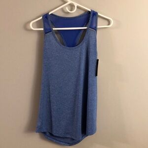 Marika heather blue bolt tank